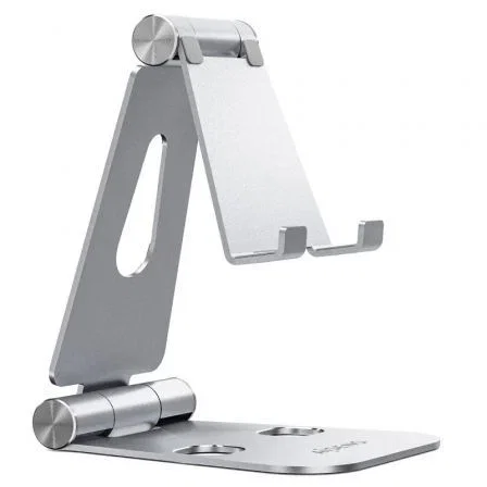 Aisens Soporte de Sobremesa XL Ajustable con 2 Pivotes, Plata